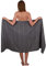 Betz XXL Badetuch - großes Strandtuch - Saunahandtuch aus 100% Baumwolle - Liegetuch - 90x180 cm - Lines (grau)