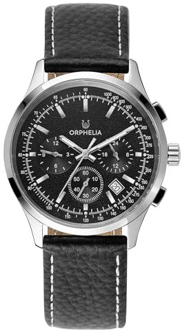 Orphelia Herren-Armbanduhr 24h Dual Time Quarz Leder