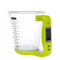 Verre doseur de cuisine, balance électronique, balance numérique de tasse à mesurer, thermomètre avec écran LCD, accessoires de cuisine – Vert