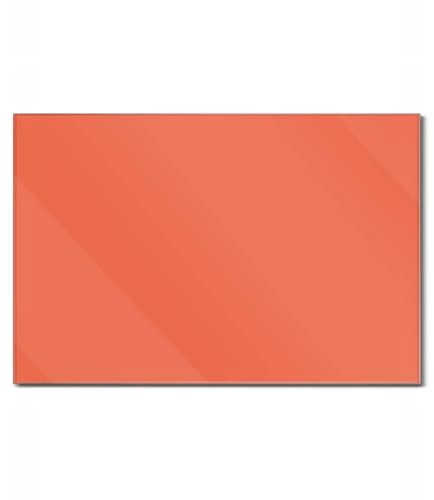 banjado Glas Magnettafel Orange (60 x 40cm) - Magnetwand Glas - Magnetpinnwand als Memoboard - Pinnwand Magnettafel Küche, Büro, Kinderzimmer