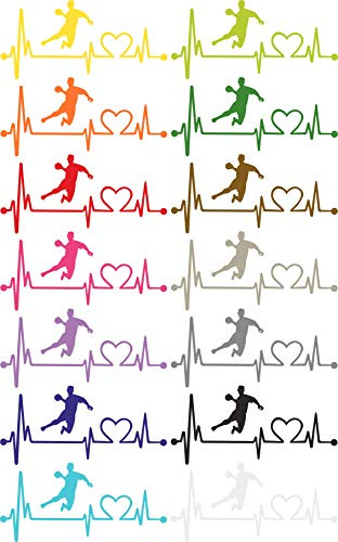 Herzlinien Aufkleber Handball 2 - wodtke-werbetechnik - Mehrfarbig - Vinyl - Herzthematisch - Sticker