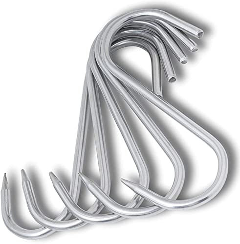 TronicXL Premium S-Haken EDELSTAHL 160mm x 6mm Fleischhaken Fleischerhaken Metzgerhaken Räucherhaken Edelstahlhaken Metzgerei Metzger Fleischer rostfrei Metall Wildhaken Fleischerei (10 Stück)