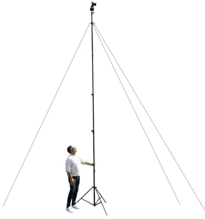 Glide Gear TST 20 Sky High Videokamera-Stativ – leichte Aluminiumkonstruktion, luftgepolsterte Teleskopabschnitte, unterstützt bis zu 3,6 kg – ideal für Overhead-Aufnahmen in Film und Foto