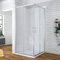 AQUABATOS® 80x80 x 185 cm Duschkabine Eckeinstieg mit Einfaches Rollen Befestigungssystem Schiebetüren Eckdusche Duschabtrennung Eck Dusche Schiebetür aus 6mm ESG Sicherheitsglas Höhe 185cm