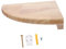 Corner Floating Wall Mounted Shelf Wood Shelves Display Round Edging Holder Bedroom Kitchen Office Living Room Bathroom Oak Shelving 23cm