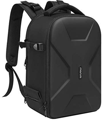 MOSISO Camera Backpack, DSLR/SLR/Mirrorless Photography Camera Bag Full Open Waterproof Hardshell Case with Insert&Tripod Holder&Laptop Compartment Compatible with Canon/Nikon/Sony, Black