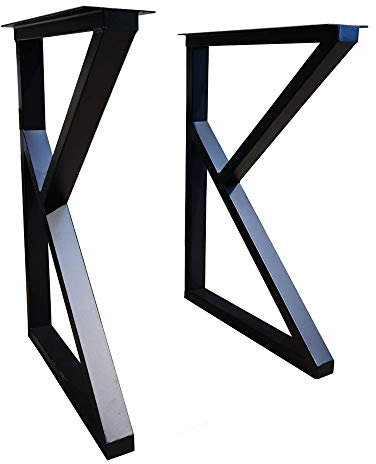 GDHY Pieds De Table Métal Forme K Pied De Table À Manger Noir Pieds Meubles De Bricolage Hauteur: 720 Cm Pieds De Support De Table Basse D'extrémit