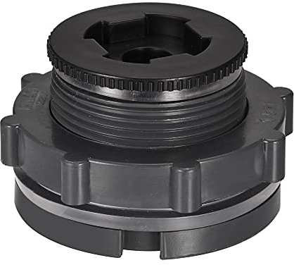 sourcing map 1 Set Tankadapter mit Stecker Fitting Bulk G1-1/2 Gewinde PVC für Regen Eimer Wassertanks Aquarien Teiche
