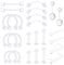 D.Bella 20-30stk Klar Piercing Retainer Cartilage Helix Tragus Ohrstecker Ringe Bioflex Flexibel Hufeisen Lippenpiercing Nasenring Nasenstecker Ohrringe Piercings Kit Plastik für Frauen Männer