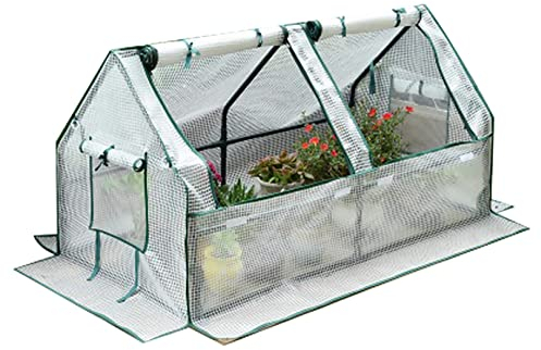Greenhouses Gewächshaus Kleines Balkon-Pflanzen-Gewächshaus, Tragbares Winter-Frostschutz-Isolationsgewächshaus, Für Innen- Und Außenanlage,strapazierfähiger PE-Abdeckung,winterschutz Für Pflanzen