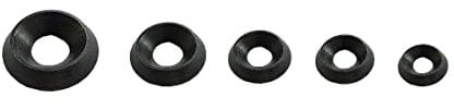 Black Countersunk Solid Cup Finishing Washer Marine Grade Stainless Steel M3 M4 M5 M6 M8 - Pack of 10 (M6)