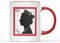 SmartyPants Platinum Jubilee 2022 Stempel-Tasse – Queen Elizabeth Her Majesty 70 Jahre Gedenk-Andenken, Souvenir, Geschenk, Dekoration, königliche Feier, Jahrestag (roter Griff)