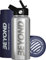 Beyond Premium Vacuum Insulated Stainless Steel Double Walled Stainless Steel Water Bottle 1000ml Wide Mouth Sports Drink Flask BPA Free (Brushed Steel)