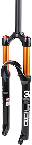 Forcella per Bicicletta MTB 1-1/826/27.5/29 MTB Aria Forcella Anteriore Bicicletta 28.6mm Threadless Tubo Dritto Sgancio Rapido da 9mm Freno A Disco MTB Forcella