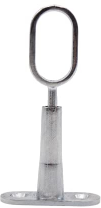 DOJA Barcelona | Supporto per Asta Armadio Ovale | 30,5 x 15.5 mm | 4Pz | Reggitubo Armadio Ovale per Soffitto | Ganci Appendiabiti Ovale da Armadio, Barra Appendiabiti, Tenda Doccia, Bastone Tenda