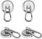 Ant Mag Carabiner Magnetic Hooks 36KG (80LBS) Heavy Duty Neodymium Magnet Carabiner with Swivel Carabiner Snap Hook for Indoor/Outdoor Hanging Bagnet Grill Kitchen Purse Factory Warehouse Office