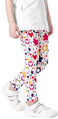 Kiench Mädchen Leggings Lang Stretch-Hosen Muster Konfetti EU Größe 134/7-8 Jahre Etikett 140
