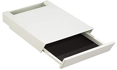 WALL Video Game Console Shelf, Videospielkonsolenablage mit Schublade für TV-Ständer V2/V2 CASTER/V3/V5, Satin Weiß