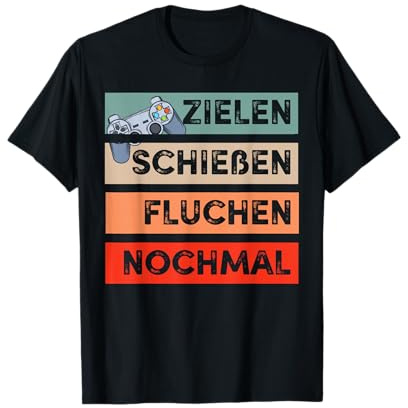 Zocken Tshirt Lustig Herren RPG Gaming Controller Zocker T-Shirt