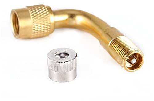 Tyre Valve Extension Adapter,Air Tyre Valve Extension 90 Degree Brass Adaptor Auto Car Tire Stem Extender