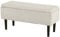 HOMCOM Sitzbank mit Stauraum, Bettbank, Polsterbank mit Klappdeckel, Samtoptik, Truhenbank, für Wohnzimmer, Schlafzimmer, Cremeweiß, 95 x 38 x 45 cm