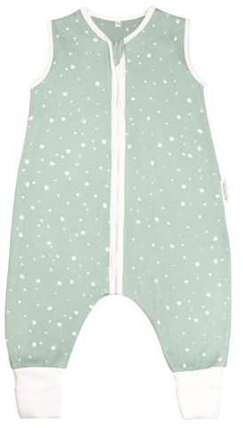 MOYO Baby-Schlafsack mit Füßen in Mint I Atmungsaktiver Babyschlafsack-Winter in 100 cm I Gefütterter Ganzjahres-Schlafsack 2.5 TOG I Neugeborenen-Schlafsack-Winter aus 100% Bio-Baumwolle