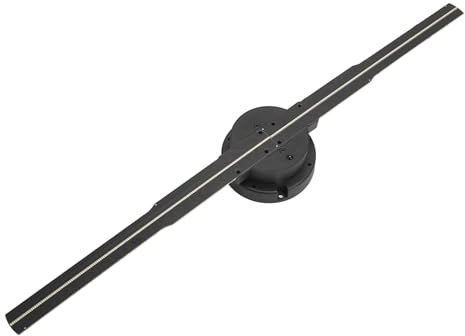 banapoy 3D Hologramm Ventilator, 24W Intelligenter WiFi Hologramm Projektor Ventilator Unterstützt Telefon APP Computer, Holographische LED-Decke Oberlicht Werbedisplay für Halloween,