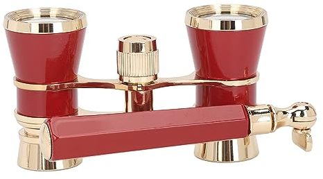 Opernglas-Fernglas, 3X25 Theaterglas-Mini-Fernglas, Weit Verbreitet mit Griff für Bühnenaufführungen (Rot)