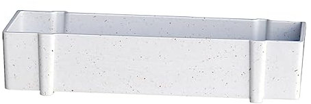 Kisangel 1 Maceta Rectangular para Suculentas Maceta Decorativa para Interior Y Exterior Maceta Rectangular para Jardín Maceta Esmaltada Blanca