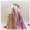 Hrlace 50 Stück Wedding Wands Hochzeit Luftschlangen mit Glocken Band Zauberstäbe Ribbon Fairy Stick Hochzeit Feenstäbe Glücksstäbe Seidenfeenstab für Hochzeiten Geburtstag Party Rose Lila 50 Stück