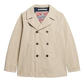 Superdry Herren The Merchant Store – Cabanjacke aus Twill Stonewash Taupe Braun L