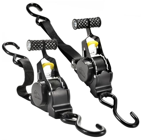 2 Stücke Automatik Spanngurt, Automatisches Recycling Entwurf, Selbsteinstellendes Gurtband, Spanngurte, Robust und Langlebig, Zurrgurte, Geeignet für Pkw, LKW, Motorräder usw