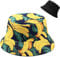 Malaxlx Damen Banane Muster Fischerhut Bucket Hat Anglerhut Sonnenhut Reversibel Fischerhüte Sommerhut Faltbarer Strandhut Draussenhut