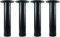 QLLY Möbelfüße Verstellbar Schwarz 25.4cm, 4er Set Füße für Möbel, 50mm Ersatzbein für Sofa Couch Stuhl Ottomane Kabine (25.4cm, Schwarz)