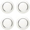 ECHTWERK 4-teiliges Platzteller/Servierteller Set Shiny aus hochwertigem Edelstahl, Silber-Edition, Ø 33,2 cm