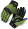 KUTOOK Fahrradhandschuhe MTB Mountainbike Fahrrad Handschuhe Herren Langfinger mit 5mm Palm Pad TPR SCR Protect Touch-Screen Atmungsaktiv Elastisch rutschfest Stoßdämpfend Grün M