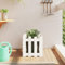 Homgoday Fioriera Giardino a Recinzione Bianco 40x40x40 cm Massello Pino, Fioriera Grigliato per Giardino, Fioriera da Esterno,Fioriera Balcone