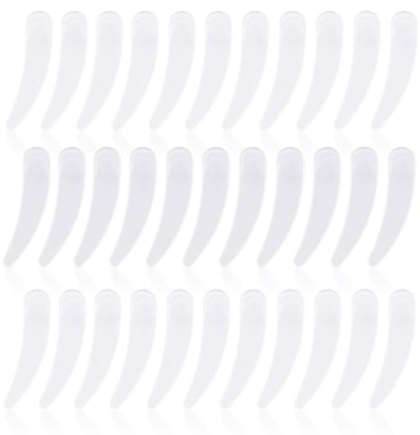 200PCS Cosmetic Spatulas, Small Makeup Spatula, Mini Plastic Makeup Scoop for Mixing and Sampling, Skin Care Facial Cream Mask Spatula (White)