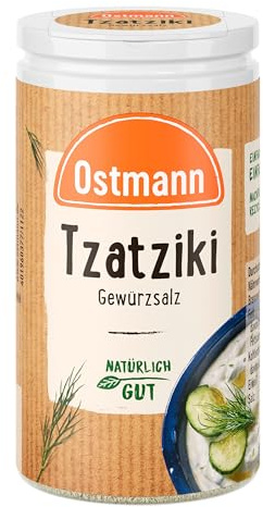 Ostmann Gewürze - Tzatziki Gewürzsalz | Griechisches Gewürz für lecker, knoblauchige Dips | 60 g in der Streudose
