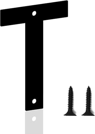 Hausnummern, Hausnummernschild, Hausnummer Schwarz, Metallbuchstaben, Briefkasten mit Hausnummer, Hausnummer Schild, Moderne Metallhausnummer für Häuser, Türen, Außenbereich(15.2cm, T)