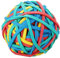 Rubber Bands Coloured,Rubber Band Ball, Elastic Band Ball Document Organizing for Office and Home