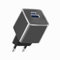 Qackenm 30W USB C Ladegerät, Kompaktes 2-Port USB C Netzteil, GaN Schnellladegerät, Fast Charger kompatibel mit iPhone 16 Pro/iPhone 16/15/14/13/12/iPad Pro/Galaxy S24/Pixel und mehr (Schwarz)