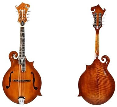 Mandolina Instrumento Musical Mandolina Profesional Tipo F Sólida De Abeto De 21 Pulgadas(A)