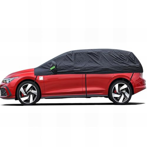 OKIIO Maßgeschneidert Auto Abdeckung für Peugeot 107 2010-2016,Winddichte Halbabdeckung für Allwetter,Auto Halbgarage Schutzhülle UV-Schutz Zubehör