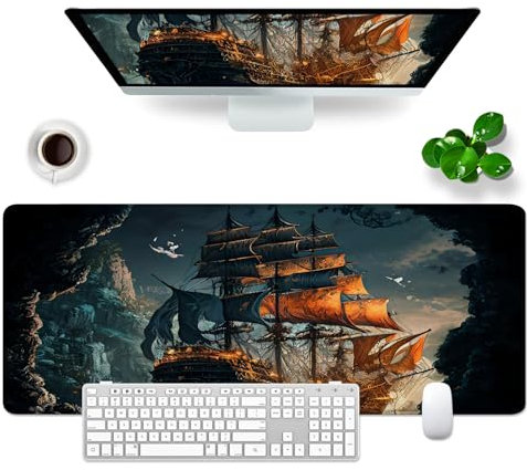 Corsairfrance Gaming Mousepad Großes Mauspad 80x30cm Schreibtischunterlage XL Mousepad Corsair Desk Pad (Pirate)