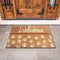 Vapinity Large Embossed Coir Door Mat 45 x 75cm Paw Print – Natural Coconut Fibre, Front Door Welcome Mat with Non-Slip Backing, Durable Eco-Friendly Dirt Trapper Boot Scraper Outdoor