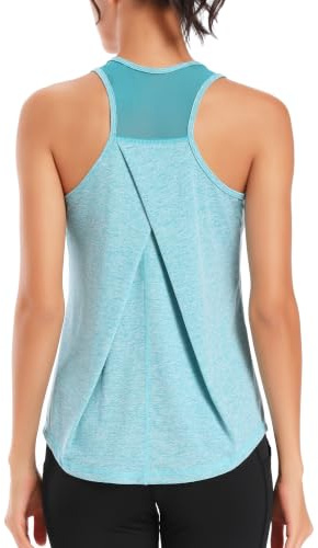 Dawnrole Damen Sport Tank Top Ärmelloses Leichte Fitness Top Yoga Oberteile