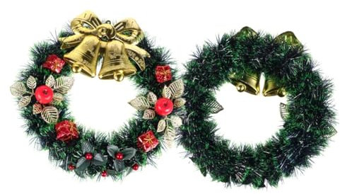 HOLIDYOYO 1pieza Guirnalda De Navidad Estilo Campana De Decoración Navideña para Puerta De Entrada Adornos Festivos para Exterior Interior