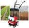 Motoculteur Power Thermique 52cc, 2 Temps, pour Jardinage et Agriculture, Rouge et Blanc