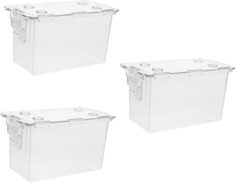 DOITOOL 3 Pezzi Scatola Organizzatrice Trasparente per Bustine Tè e Oggetti Contenitore da Scrivania e Ufficio Design Semplic e Versatile per Accessori